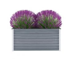 vidaXL Garten-Hochbeet Verzinkter Stahl 100x40x45 cm Grau