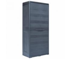 vidaXL Gartenschrank XL 78 x 46 x 175 cm Kunststoff