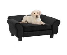 vidaXL Hundesofa Schwarz 72x45x30 cm Plüsch