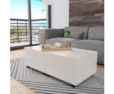 vidaXL Couchtisch Hochglanz Weiß 120×60×35 cm