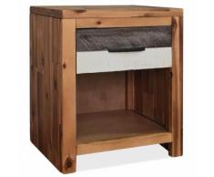 vidaXL Nachttisch Massivholz Akazie 40 × 30 × 48 cm