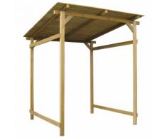 vidaXL Großes Holz-Gartenhaus Vordach Geräteschuppen Pultdach 180x200x200 cm