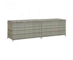vidaXL Gartenbox Poly Rattan 200×50×60 cm Grau