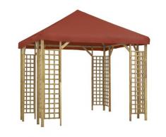 vidaXL Pavillon 3 x 3 m Terrakottarot