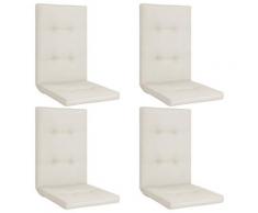 vidaXL Gartenstuhl Auflage 4 Stk. Creme 120 x 50 x 5 cm