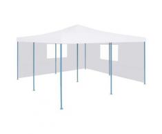 vidaXL Faltpavillon mit 2 Seitenwänden 5x5 m Weiß