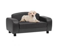 vidaXL Hundesofa Dunkelgrau 80x50x40 cm Kunstleder