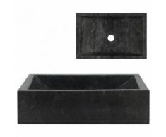 vidaXL Waschbecken 45 x 30 x 12 cm Marmor Schwarz