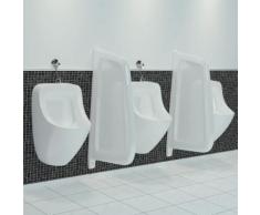 vidaXL Urinal Trennwand Wandmontage Keramik Weiß