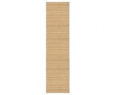 vidaXL Teppich Bambus 80 x 300 cm Natur