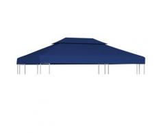 vidaXL Dachplane für Pavillon mit Kaminabzug 310 g/m² 4×3 m Blau
