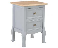 vidaXL Nachttisch Grau 35×30×49 cm MDF