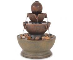 vidaXL Zimmerbrunnen mit Pumpe Polyresin