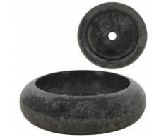 vidaXL Waschbecken 40 x 12 cm Marmor Schwarz