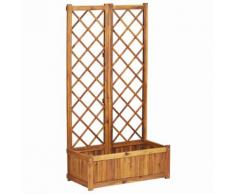 vidaXL Hochbeet mit Spalier 80×38×150 cm Akazie Massivholz