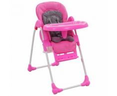 vidaXL Baby-Hochstuhl Rosa und Grau