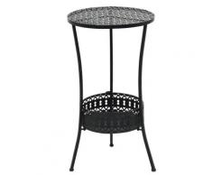 vidaXL Bistrotisch Schwarz 40x70cm Metall
