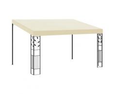 vidaXL Wand-Pavillon 4x3x2,5 m Cremeweiß