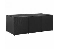 vidaXL Gartenbox Poly Rattan 180×90×75 cm Schwarz