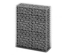 vidaXL Steinkorb Gabione mit Deckeln Verzinkter Draht 100×80×30 cm