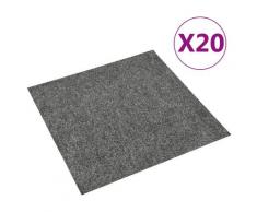 vidaXL Teppichfliesen 20 Stk. 5 m² Dunkelgrau