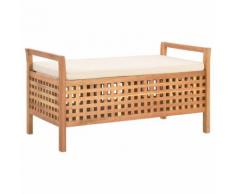 vidaXL Sitzbank mit Stauraum 93×49×49 cm Walnuss Massivholz