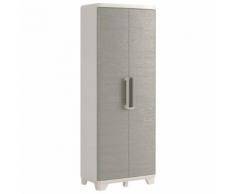 Keter Gartenschrank mit Regalböden Wood Grain Creme und Taupe 182 cm