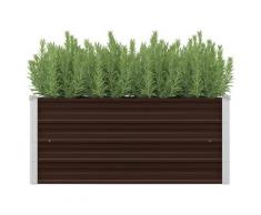 vidaXL Garten-Hochbeet Braun 100 x 40 x 45 cm Verzinkter Stahl