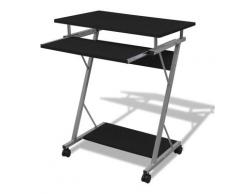 vidaXL Computertisch Computerwagen PC Tisch Bürotisch Laptop Rollen schwarz