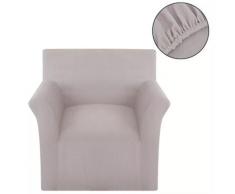 vidaXL Sofahusse Stretchhusse Sofabezug Beige Polyester Rippstrick