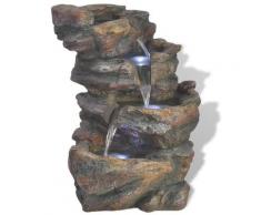 vidaXL Zimmerbrunnen mit LED-Licht Polyresin
