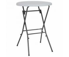 vidaXL Klappbarer Stehtisch Weiß 80x110 cm HDPE