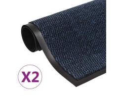 vidaXL Schmutzfangmatten 2 Stk. Rechteckig Getuftet 120x180cm Blau