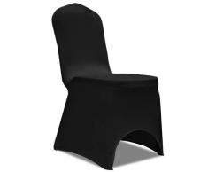 vidaXL 50 x Stuhlhusse Stretchhusse schwarz