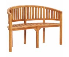 vidaXL Bananenbank 120 cm Massivholz Teak