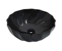 vidaXL Waschbecken 46 x 17 cm Keramik Schwarz