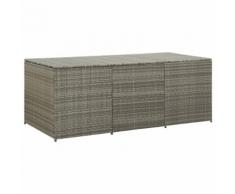 vidaXL Gartenbox Poly Rattan 180×90×75 cm Grau