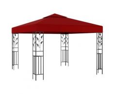 vidaXL Pavillon 3x3 m Weinrot