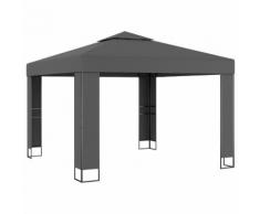 vidaXL Pavillon mit Doppeldach 3 x 3 m Anthrazit