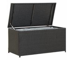 vidaXL Gartenbox Poly Rattan 100x50x50 cm Schwarz