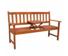 vidaXL Gartenbank mit Klapptisch 158 cm Massivholz Akazie