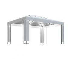 vidaXL Pavillon mit LED-Lichterkette Weiß 3x4 m