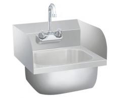 vidaXL Gastro-Handwaschbecken mit Wasserhahn Edelstahl