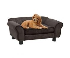 vidaXL Hundesofa Braun 72x45x30 cm Plüsch