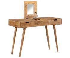vidaXL Schminktisch 112 x 45 x 76 cm Massivholz Mango