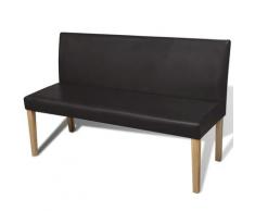 vidaXL Sitzbank 139,5 cm Dunkelbraun Kunstleder