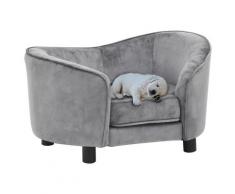 vidaXL Hundesofa Grau 69x49x40 cm Plüsch