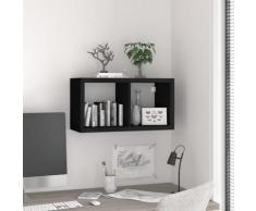 vidaXL Würfelregal Schwarz 69,5x29,5x37 cm MDF