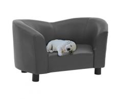 vidaXL Hundesofa Grau 67x41x39 cm Kunstleder