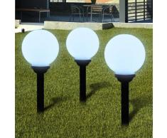 vidaXL Außenlampe Solarkugel Solarlampe LED Kugellampe 3tlg.